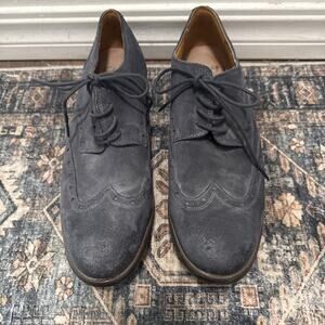 New Clarks 1825 Men's Exton Brogue Blue Suede Wing Tip Oxford‎ Shoes 11 M New